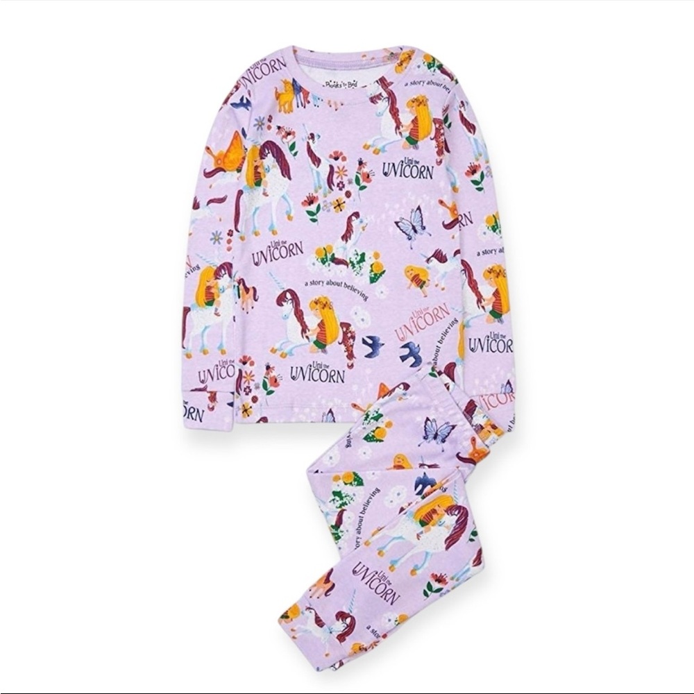 - Books To Bed Unicorn Print Pajamas
